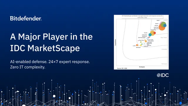 Bitdefender Reconhecida como Grande Jogador no IDC MarketScape Mundial de Serviç